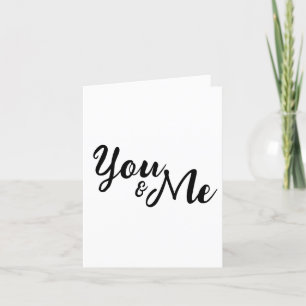 Personalized You & Me Thank You Card