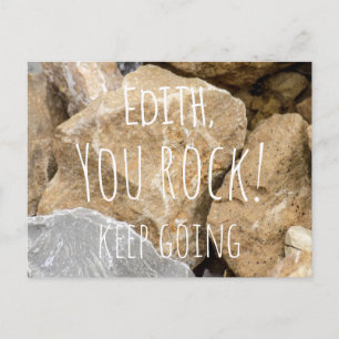 Personalized/ You Rock, Keep Going Postcard
