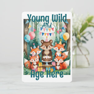 Personalized Young Wild And Age Birthday Party Invitation