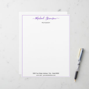 Personalized Your Address Name Info Letterhead