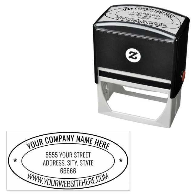 Personalized Your Address Oval Self-inking Stamp (In Situ)