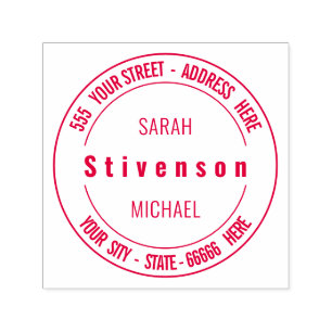 Personalized Your Address Round Self-inking Stamp