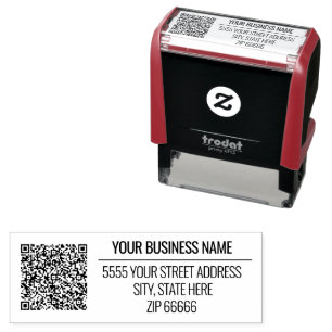 Personalized Your Address Stamp with QR Code