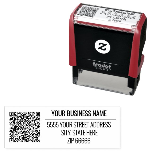 Personalized Your Address Stamp with QR Code (In Situ)
