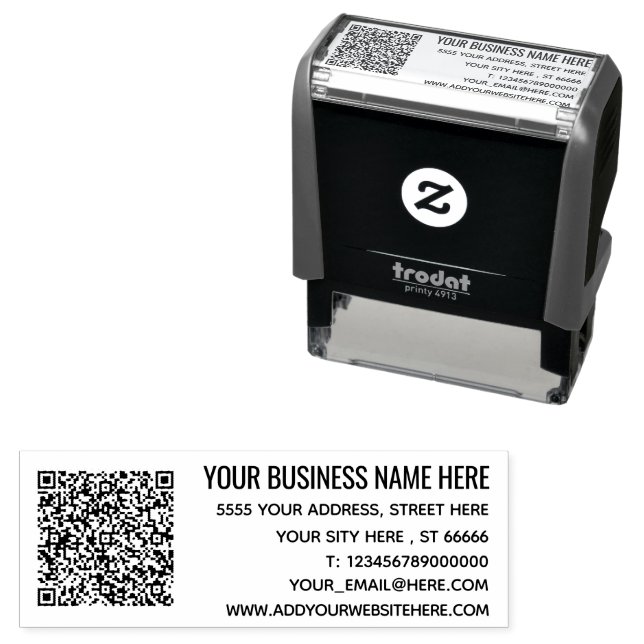 Personalized Your Address Stamp with QR Code (In Situ)
