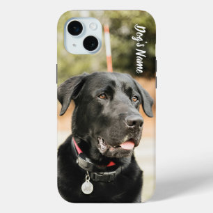Personalized your Black Labrador Dog Photo & Name iPhone 15 Mini Case