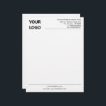 Personalized Your Business Letterhead with Logo<br><div class="desc">Custom Colours and Fonts - Personalized Your Business Letterhead with Company Logo - Add Your Logo - Image or QR Code - Photo / Business Name - Company / Address - Contact Information / More - Resize and move or remove and add elements / image with Customization tool. Choose fonts...</div>