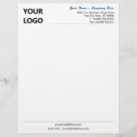 Personalized Your Business Letterhead with Logo<br><div class="desc">Custom Colours and Font - Your Business Letterhead with Logo - Add Your Logo - Image / Business Name - Company / Address - Contact Information - Resize and move or remove and add elements / image with Customization tool. Choose Your Font / Colours / Size ! Good Luck -...</div>