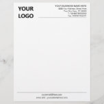 Personalized Your Business Letterhead with Logo<br><div class="desc">Custom Font and Colours - Your Business Letterhead with Logo - Add Your Logo - Image / Business Name - Company / Address - Contact Information - Resize and move or remove and add elements / image with Customization tool ! Choose font / size / colours ! Good Luck -...</div>