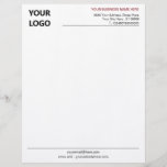 Personalized Your Business Letterhead with Logo<br><div class="desc">Custom Font and Colours - Simple Personalized Business Letterhead with Logo - Add Your Logo - Image or QR Code - Photo / Business Name - Company / Address - Contact Information / more - Resize and move or remove and add elements / image with Customization tool - Choose font...</div>
