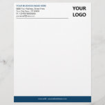 Personalized Your Business Logo Info Letterhead<br><div class="desc">Custom Simple Personalized Business Office Letterhead with Logo - Add Your Logo - Image / Business Name - Company / Address / Contact Information - Resize and move or remove and add elements - image / text with customization tool. Choose / add your favourite text font and colours. Enjoy -...</div>