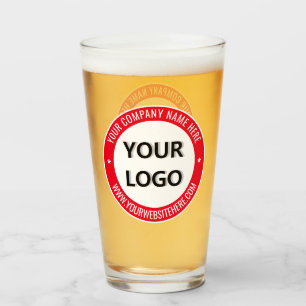 Personalized Your Business Logo Text Branded Glass