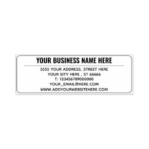 Personalized Your Business Name Info Address Stamp