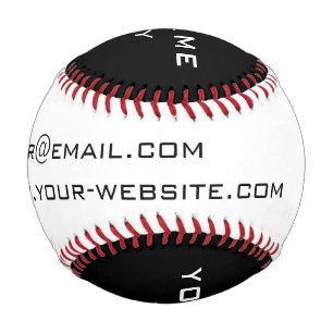 Personalized Your Business Name Text Info Baseball
