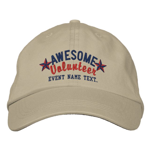 Personalized Your Cap Awesome Volunteer Embroidery (Front)