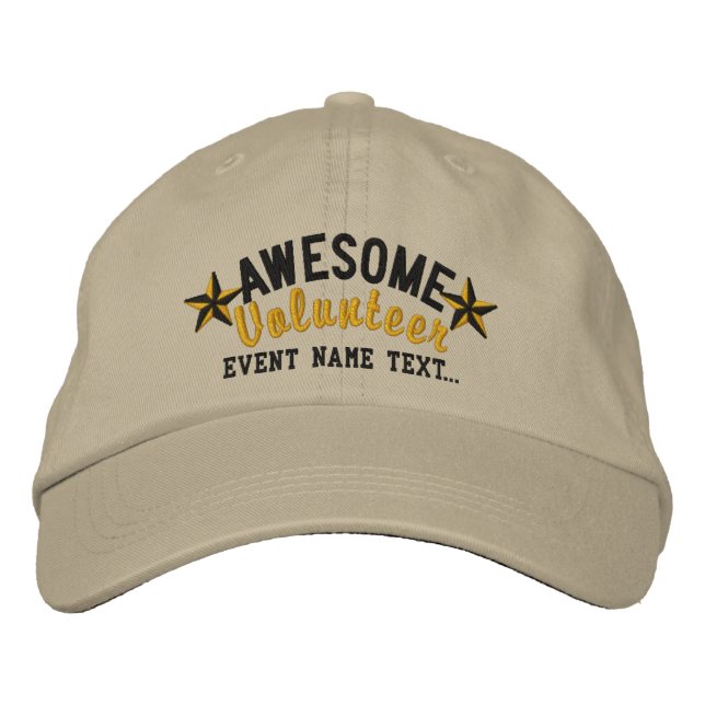 Personalized Your Cap Awesome Volunteer Embroidery (Front)