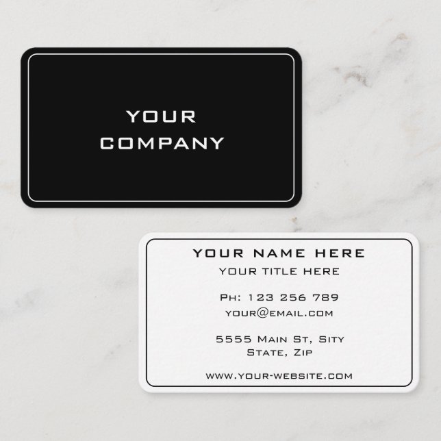 Personalized Your Colours Business Card Example (Front/Back)