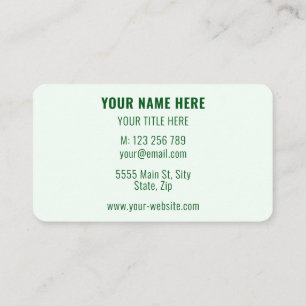 Personalized Your Colours Business Cards Example