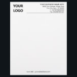 Personalized Your Company Letterhead with Logo<br><div class="desc">Simple Personalized Business Office Letterhead with Logo - Add Your Logo - Image / Business Name - Company / Address / Contact Information - Website / E-mail / Phone or other info / text - Resize and move or remove and add elements / image / text with Customization tool. Choose...</div>