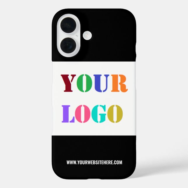 Personalized Your Company Logo Text iPhone Case (Back)