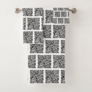 Personalized Your Custom QR Code Bath Towel Set
