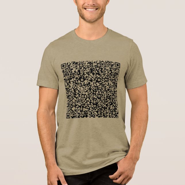 Personalized Your Custom QR Code Scan Info Funny Tri-Blend Shirt (Front)