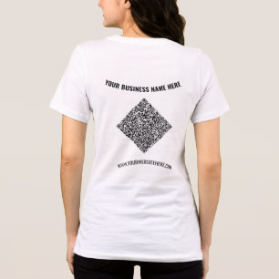 Personalized Your Custom Text and QR Code Business Tri-Blend Shirt
