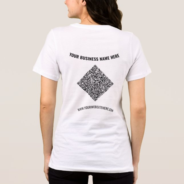 Personalized Your Custom Text and QR Code Business Tri-Blend Shirt (Back)