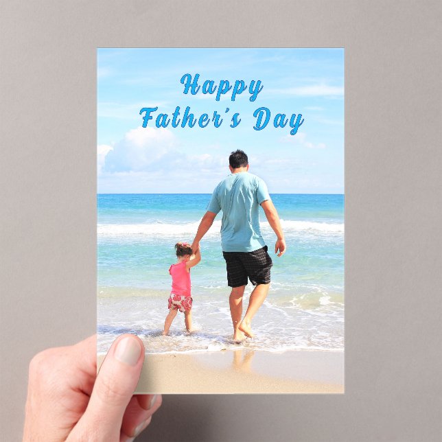 Personalized Your Dad Photo Father's Day Card Acrylic Invitations (Insitu (Handheld))