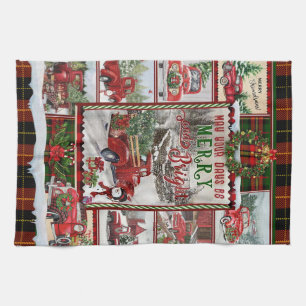 Personalized Your Day Merry And Bright, Christmas Kitchen Towel