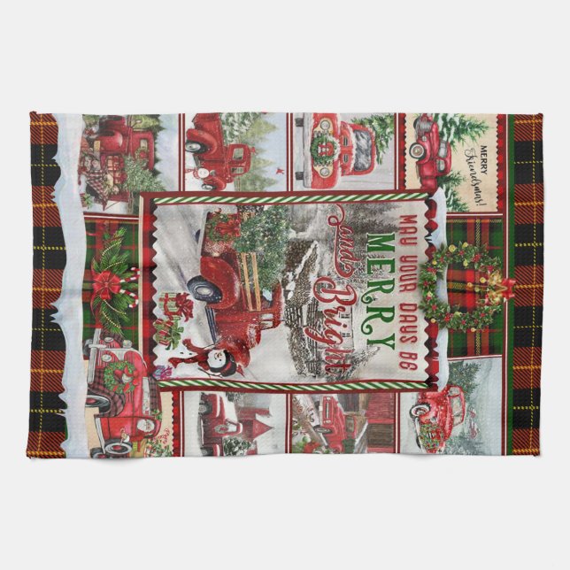 Personalized Your Day Merry And Bright, Christmas Kitchen Towel (Horizontal)