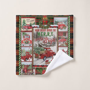 Personalized Your Day Merry And Bright, Christmas Wash Cloth