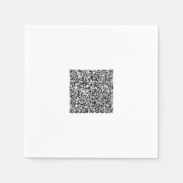Personalized Your Design Colour QR Code Napkins (Front)