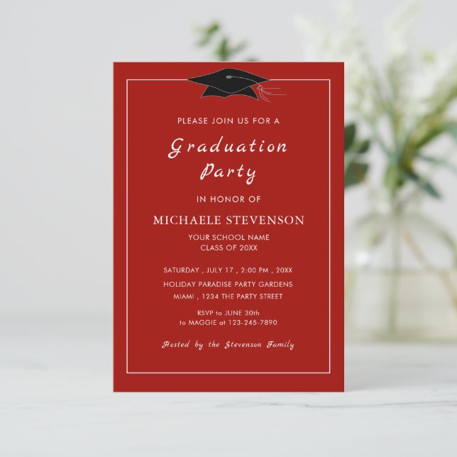 Personalized Your Design Graduation Invitations (Standing Front)
