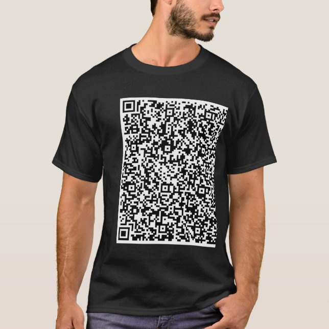 Personalized Your Design QR Code T-Shirt Template (Front)