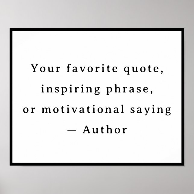 Personalized  Your Funny Quote – Create Your Own Poster (Front)