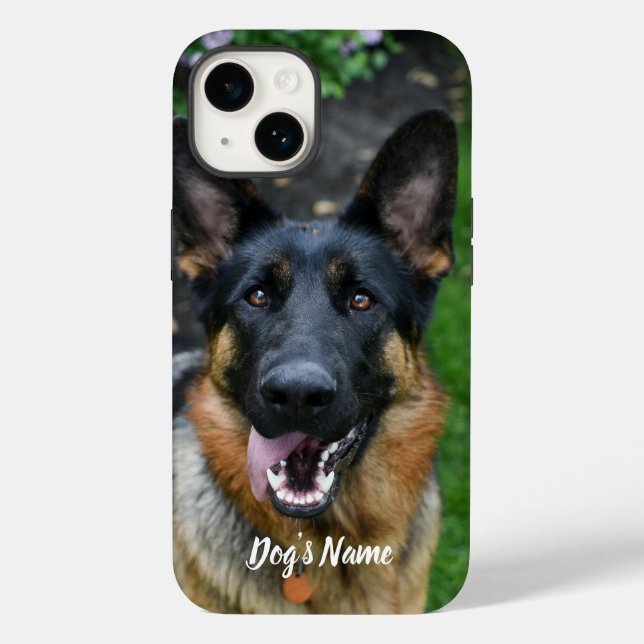 Personalized your German Shepherd Dog Photo & Name Case-Mate iPhone Case (Back)