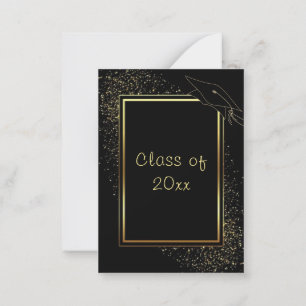 Personalized Your Graduation Invitation Black Gold