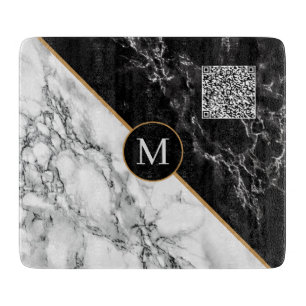 Personalized Your Letter and QR Code Cutting Board