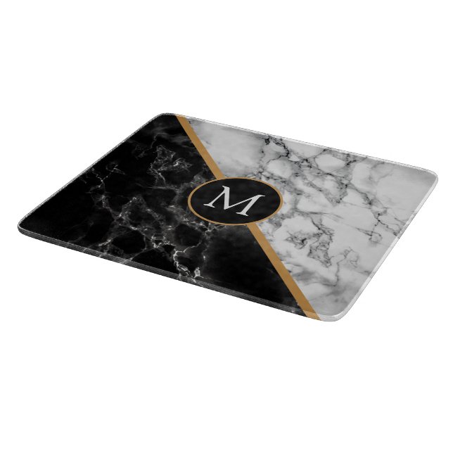 Personalized Your Letter Cutting Board Marble (Corner)