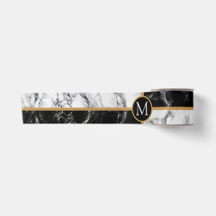 Personalized Your Letter Ribbon Marble Design Satin Ribbon