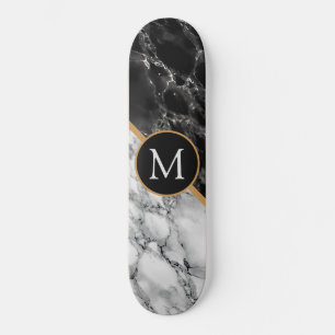 Personalized Your Letter Skateboard Marble Stone