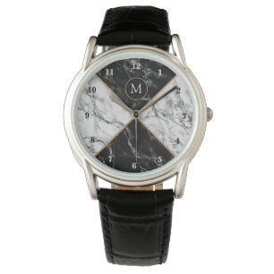 Personalized Your Letter Watch Gift Marble Design