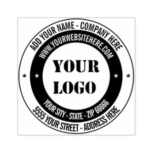 Personalized Your Logo Address Name Website Stamp