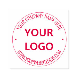 Personalized Your Logo and Custom Text Round Stamp