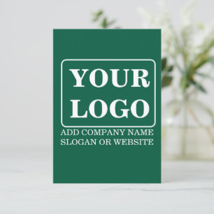Personalized Your Logo Name Small Business Office Thank You Card