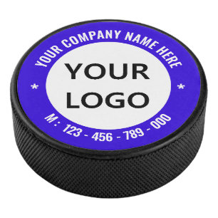 Personalized Your Logo Text Hockey Puck Template