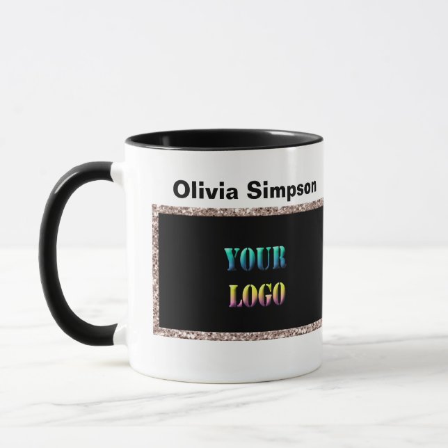 Personalized your logo text space name company edi mug (Left)
