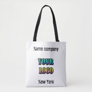 Personalized your logo text space name company edi tote bag