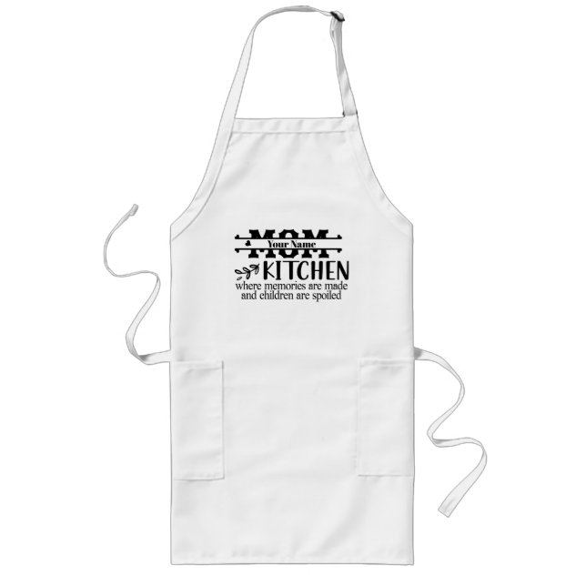 Personalized "Your Mom's Name" Long Apron (Front)